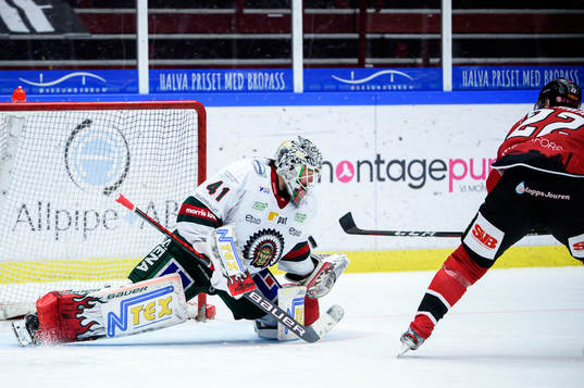 Malmö Redhawks Lars Bryggman gör 4-0 bakom Frölundas