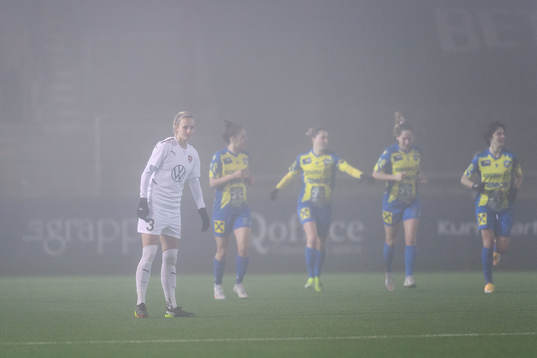 Nathalie Björn of Rosengård looks dejected
