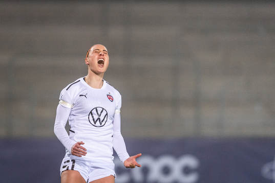 Sanne Troelsgaard of Rosengård looks dejected