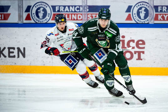 Linköpings Tyler Morley och Färjestads Victor Ejdsell