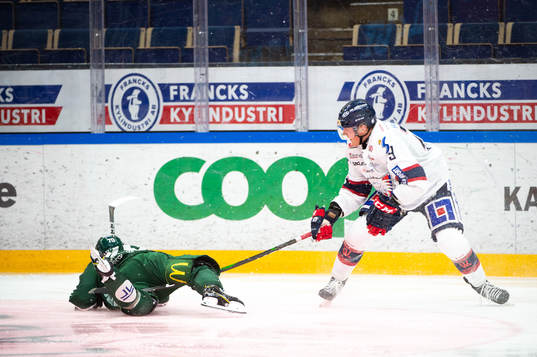 Linköpings Mikael Frycklund och Färjestads Jacob Nilsson