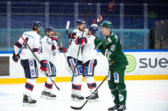 Linköpings Filip Berglund, Nikola Pasic, Jarno Kärki och