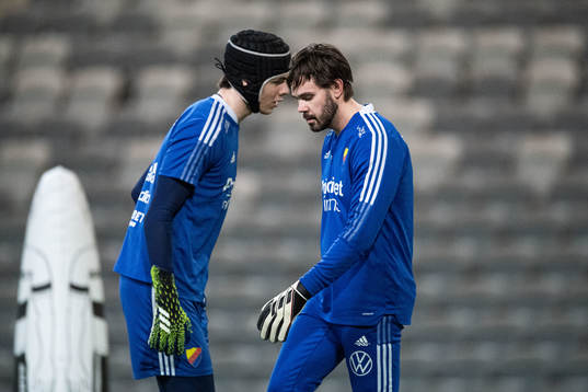 Målvakt Jacob Widell Zetterström och målvakt Tommi Vaiho