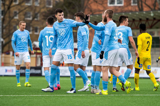 Malmö FFs spelare jublar