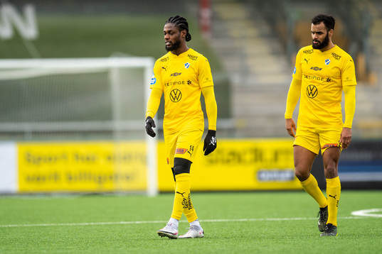 Halmstads Joseph Baffoe och Phil Ofosu-Ayeh