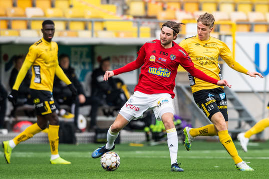 Falkenbergs Axel Norén och Elfsborgs Jeppe Møldrup Okkels