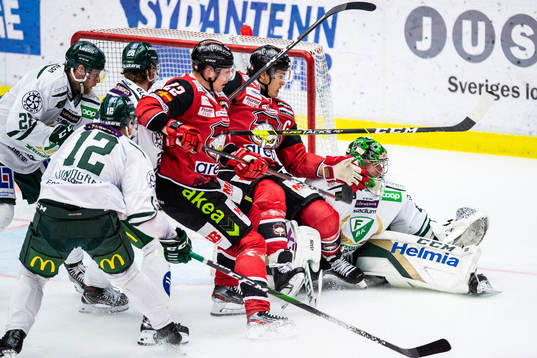 Malmö Redhawks Lars Bryggman och Oliver Lauridsen oroar