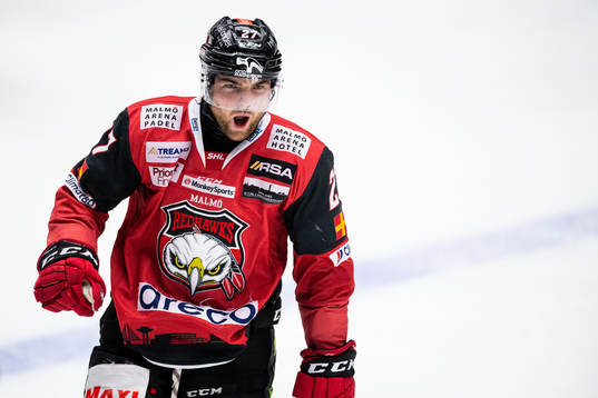 Malmö Redhawks Ponthus Westerholm jublar