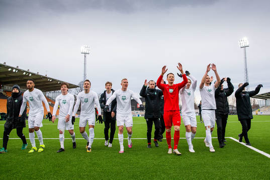 Västerås spelare jublar