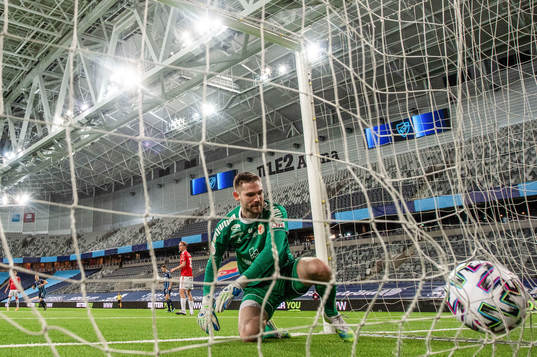 Kalmars målvakt Lucas Hägg Johansson deppar