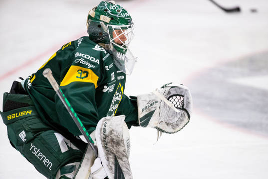 Björklövens målvakt Isak Mantler