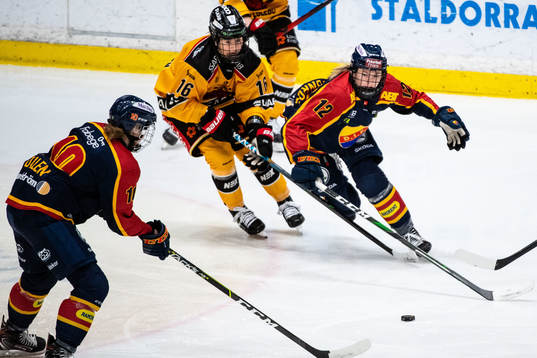 Luleås Petra Nieminen och Djurgårdens Allie Munroe