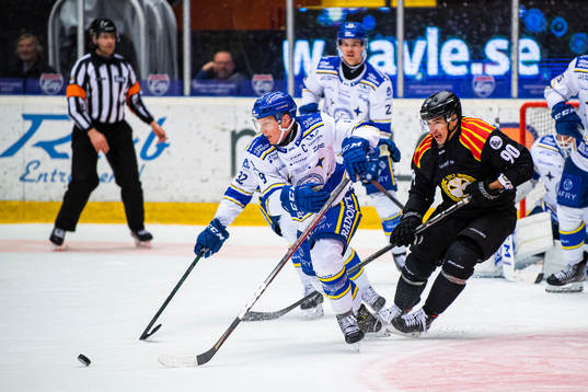 Leksands Patrik Zackrisson och Brynäs Shane Harper