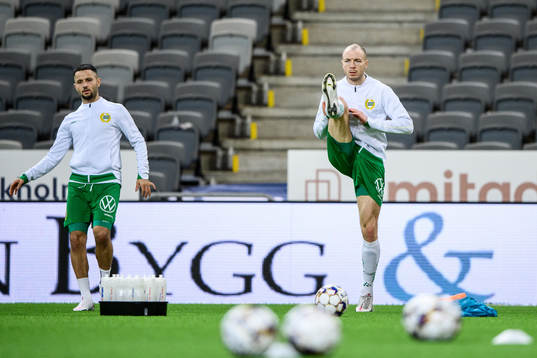 Hammarbys Mohanad Jeahze och Jon Gudni Fjoluson