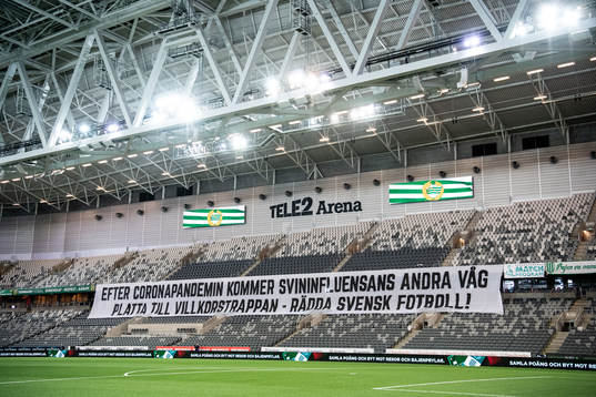 Banderoll på läktaren
