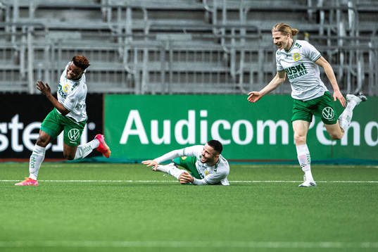 Hammarbys Akinkunmi Amoo, Mohanad Jeahze och Gustav
