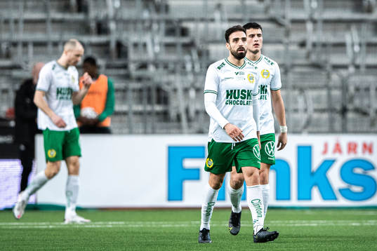 Hammarbys Abdul Khalili och Astrit Selmani  deppar
