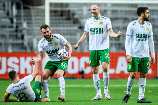 Hammarbys Jon Gudni Fjoluson jublar