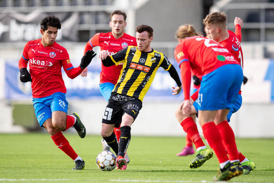 Helsingborgs Victor Göransson och Häckens Tobias Heintz