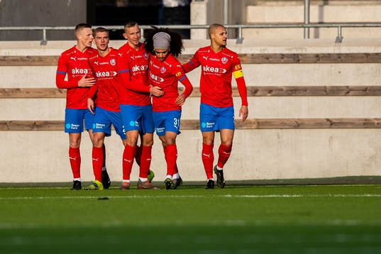Helsingborgs spelare jublar
