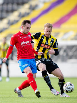 Helsingborgs Vladislav Kreida och Häckens Gustav Berggren