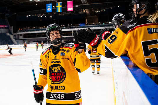 Luleås spelare jublar