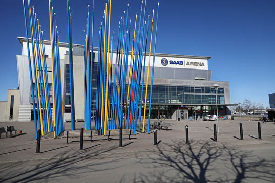 Generell bild utanför Saab arena, hemmaarena för