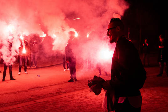 Marek Hamsik välkomnas av fansen