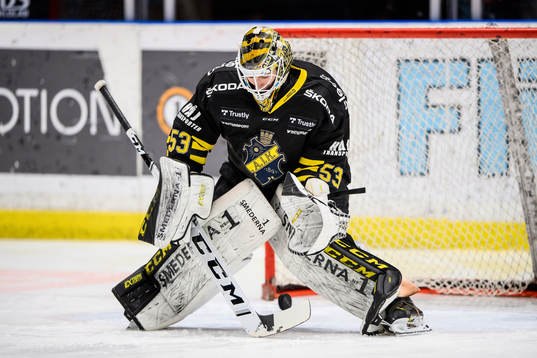 s målvakt Claes Endre  ishockeymatchen i Hockeyallsvenskan
