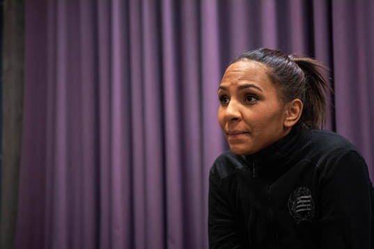 Madelen Janogy från det Damallsvenska fotbollslaget
