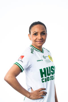 Madelen Janogy från det Damallsvenska fotbollslaget