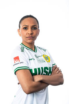 Madelen Janogy från det Damallsvenska fotbollslaget