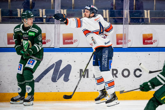 Färjestads Carl Jakobsson och Växjös Tim Erixon