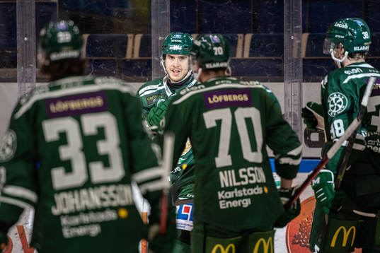 Färjestads Michael Lindqvist jublar