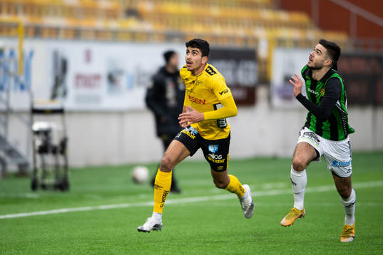 Elfsborgs Ahmed Qasem och GAIS Nikola Jelacic