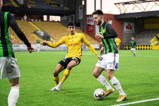 Elfsborgs Ahmed Qasem och GAIS Nikola Jelacic