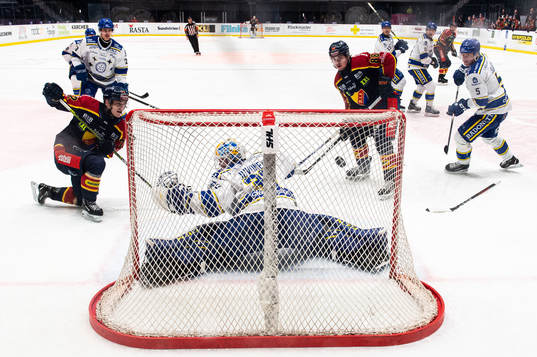 Djurgårdens William Eklund gör 3-2 bakom Leksands