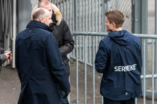 Klubbdirektör Håkan Mild och Sam Larsson