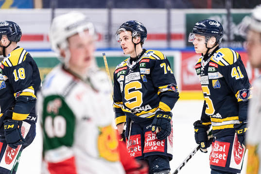Södertäljes Rasmus Kahilainen och Alexander Falk deppar