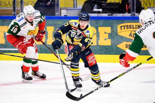 Moras Isak Grarfve och Södertäljes Hugo Gustafsson