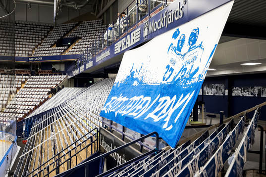 Banderoll TIFO i Tegera Arena