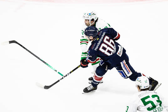 Linköpings Tyler Morley och Rögles Joseph LaLeggia
