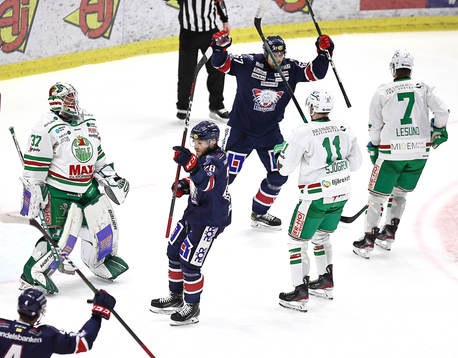 Mål 1-0 av Linköpings Jaakko Rissanen förbi Rögles