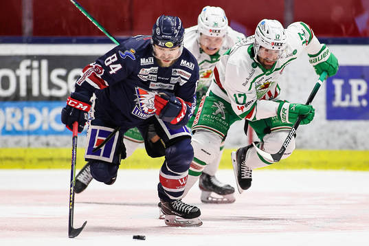 Linköpings Jimmy Andersson och Rögles Taylor Matson