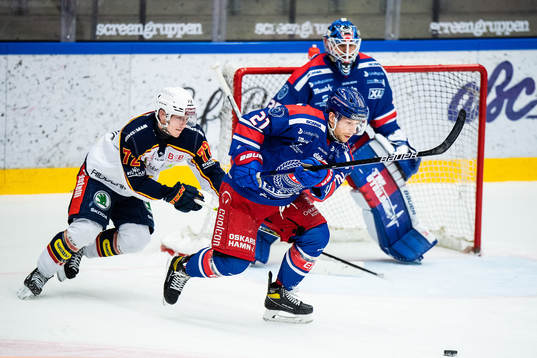 Oskarshamns Brian Cooper och Djurgårdens William Eklund