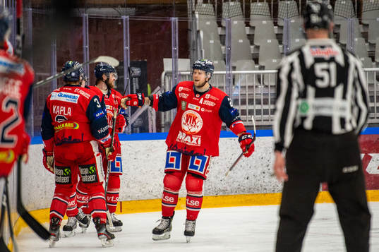 Västerviks spelare jublar
