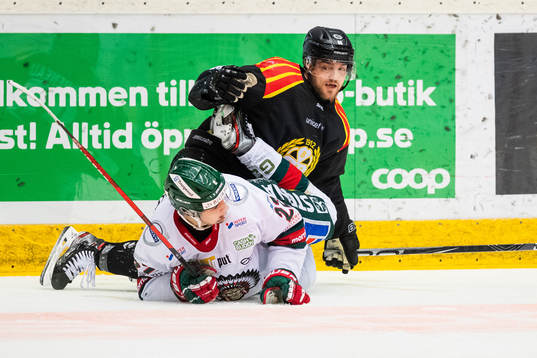 Brynäs Jadeon Descheneau och Frölundas Linus Nässén