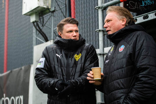 Mjällbys tränare Christian Järdler och Helsingborgs