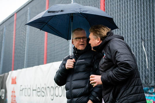 Förbundskapten Janne Andersson och Helsingborgs tränare