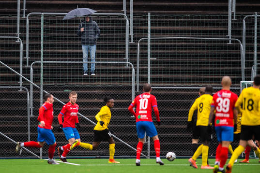 Förbundskapten Janne Andersson på läktaren